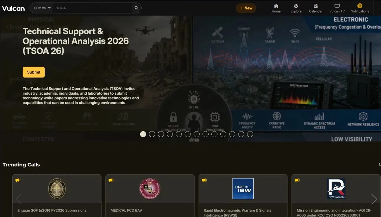 Vulcan platform dashboard — Alcyone submission live, June 16 2026